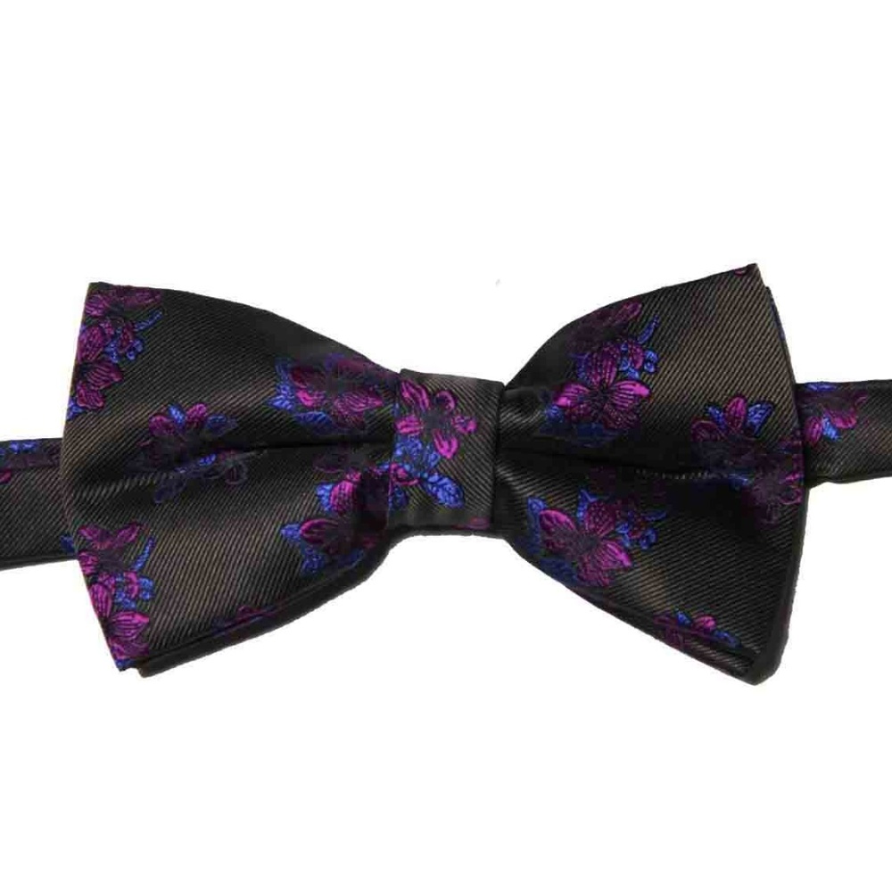 Gascoigne Bow Tie Brown Purple Blue Floral